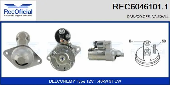 Démarreur RECOFICIAL REC6046101.1