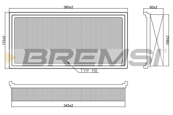 Filtre à air BREMSI FA2393