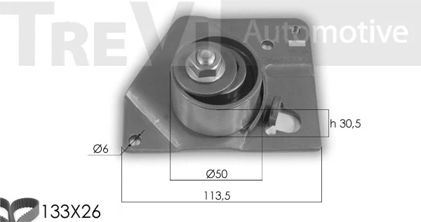 Kit de courroie crantée TREVI AUTOMOTIVE KD1274