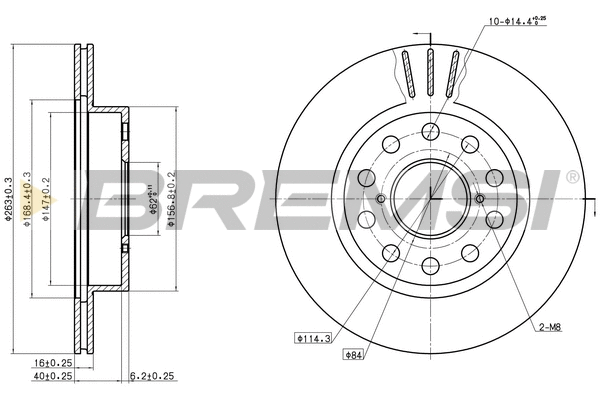 Disque de frein BREMSI CD6506V