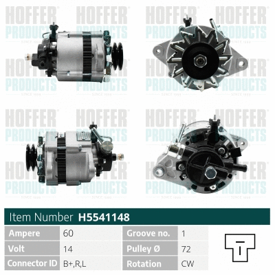 Alternateur HOFFER H5541148