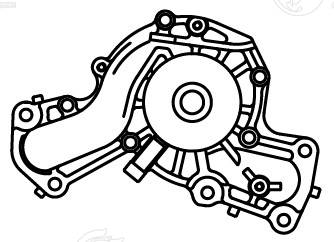 Pompe à eau, refroidissement du moteur LUZAR LWP 1101