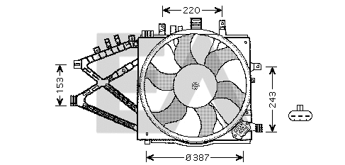 Ventilateur, refroidissement du moteur EACLIMA 33V54020