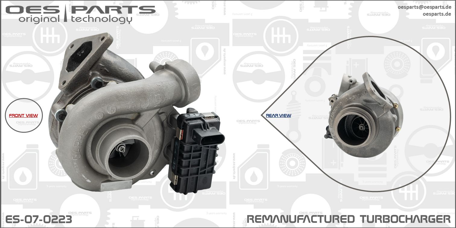 Turbocompresseur, suralimentation OES PARTS ES-07-0223