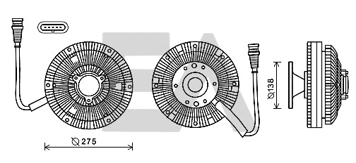 Roue du souffleur, refroidissement du moteur EACLIMA 35C16D12