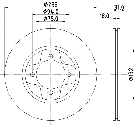 Disque de frein MINTEX MDC656