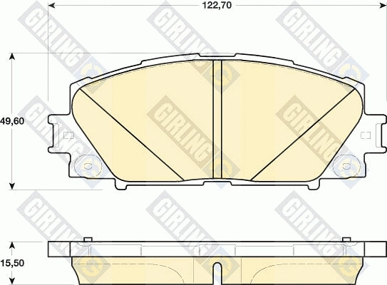 Kit de plaquettes de frein, frein à disque GIRLING 6141739