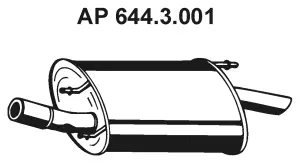 Silencieux arrière EBERSPÄCHER 644.3.001