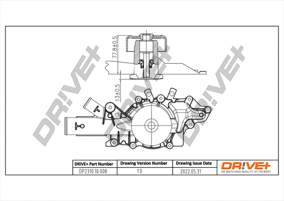 Pompe à eau, refroidissement du moteur Dr!ve+ DP2310.10.008