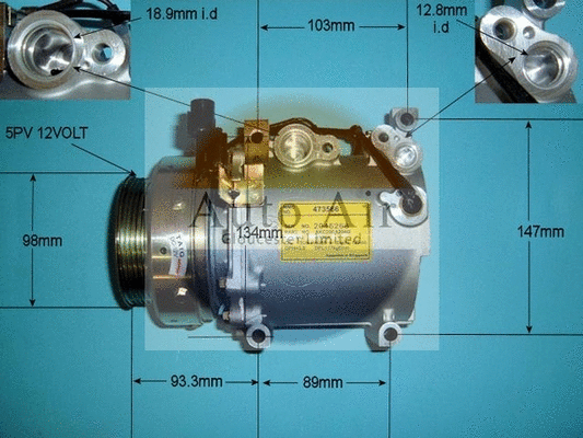 Compresseur, climatisation AUTO AIR GLOUCESTER 14-1144