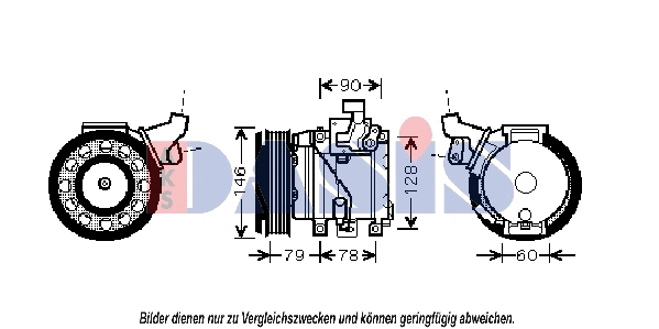 Compresseur, climatisation AKS DASIS 851037N