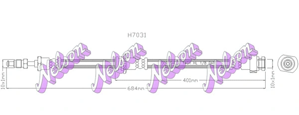 Flexible de frein KAWE H7031