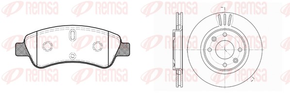 Kit de freins, frein à disques REMSA 8840.00