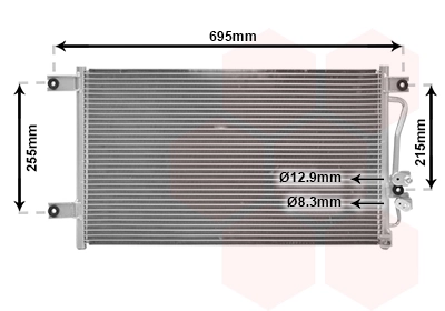 Condenseur, climatisation VAN WEZEL 32005206