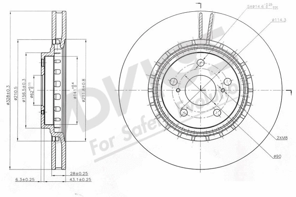 Disque de frein ADVICS-SEA A6F147