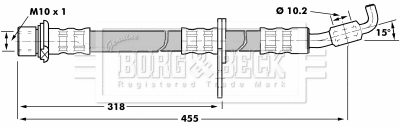 Flexible de frein BORG & BECK BBH7239