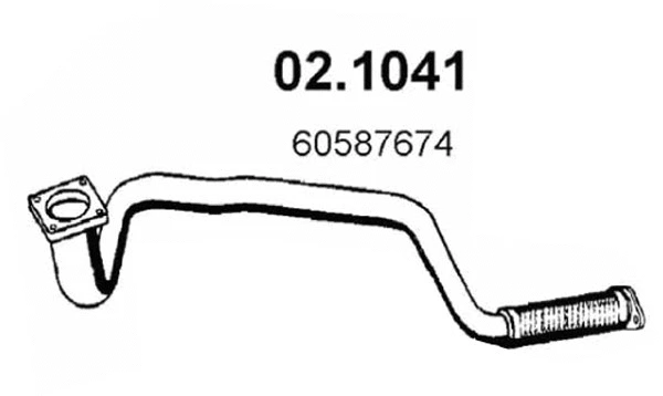 Tuyau d'échappement ASSO 02.1041