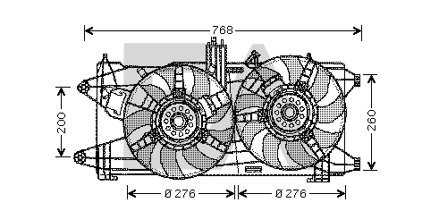 Ventilateur, refroidissement du moteur EACLIMA 33V25018