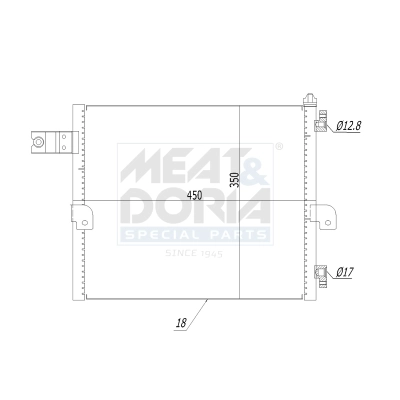 Condenseur, climatisation MEAT & DORIA 991094