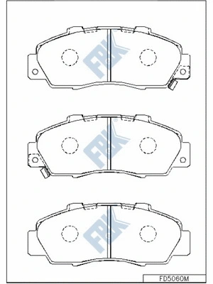 Kit de plaquettes de frein, frein à disque FBK FD5060M