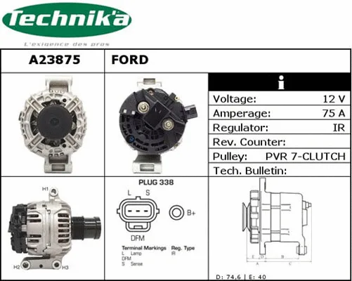 Alternateur Technika A23875