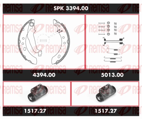 Kit de freins, freins à tambours REMSA SPK 3394.00