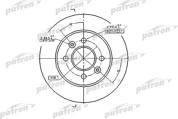 Disque de frein PATRON PBD1030