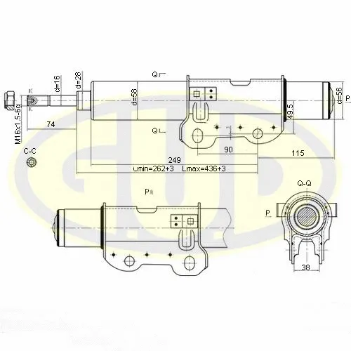Amortisseur G.U.D. GSA331701