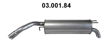 Silencieux arrière EBERSPÄCHER 03.001.84