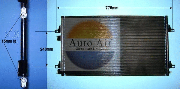Condenseur, climatisation AUTO AIR GLOUCESTER 16-9924A
