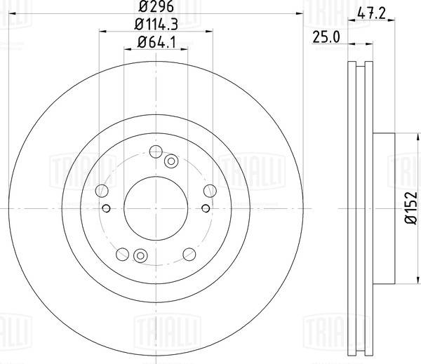 Disque de frein TRIALLI DF 105118