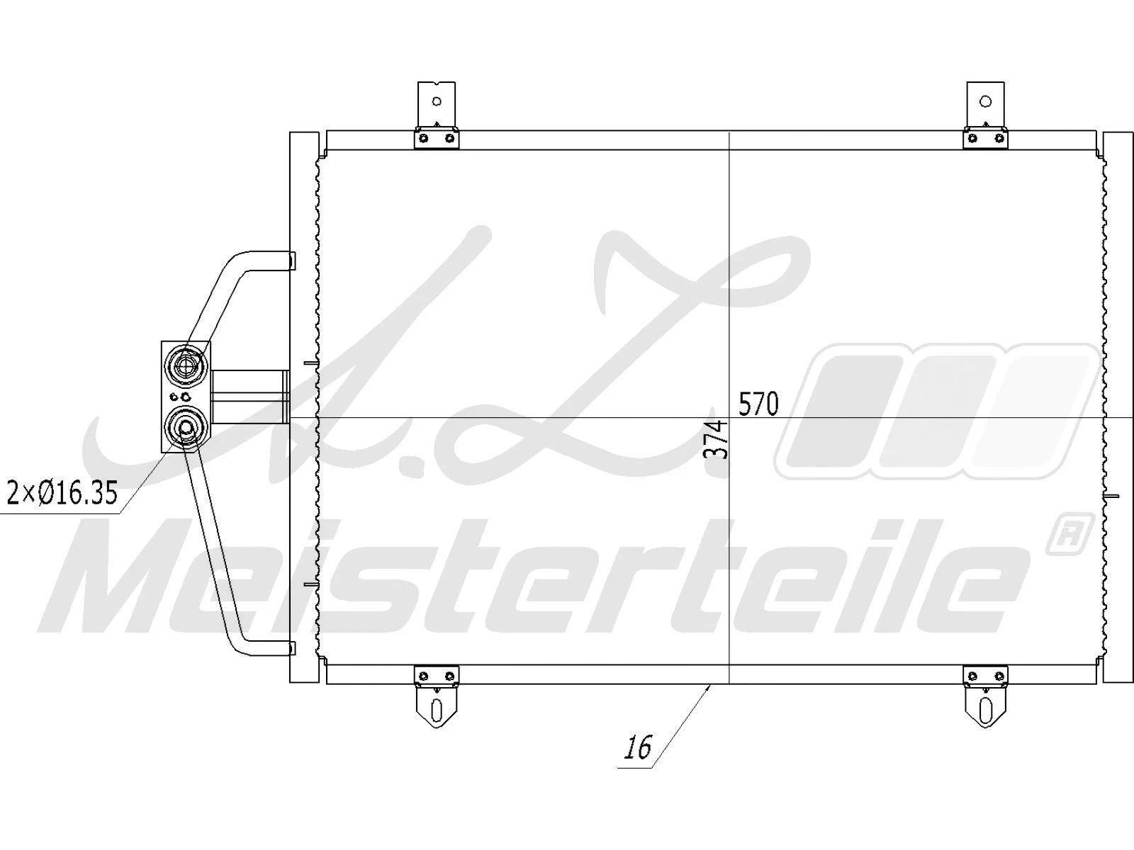 Condenseur, climatisation A.Z. Meisterteile AZMT-45-030-1175