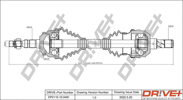 Arbre de transmission Dr!ve+ DP2110.10.0491