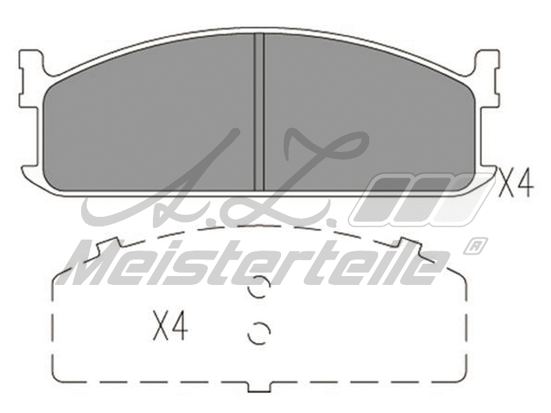 Kit de plaquettes de frein, frein à disque A.Z. Meisterteile AZMT-44-022-1922