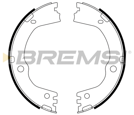 Jeu de mâchoires de frein, frein de stationnement BREMSI GF1107