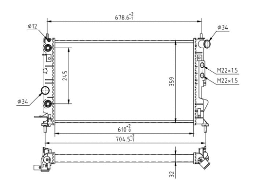 Radiateur, refroidissement du moteur HART 602 079