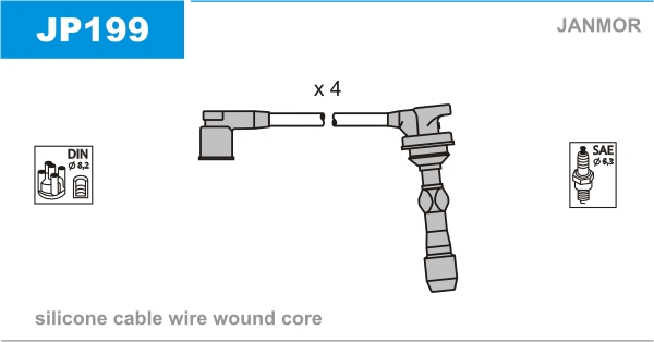 Kit de câbles d'allumage JANMOR JP199