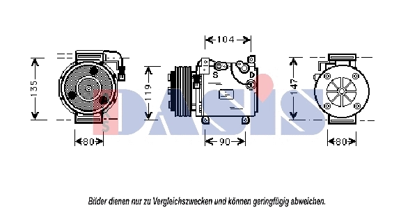 Compresseur, climatisation AKS DASIS 850801N