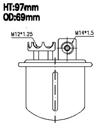Filtre à carburant JS ASAKASHI FS7202U