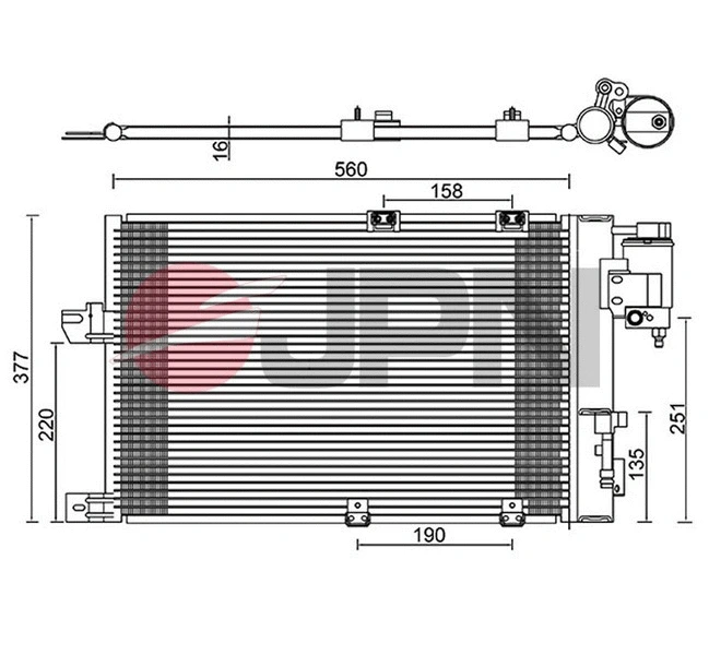 Condenseur, climatisation JPN 60C9111-JPN