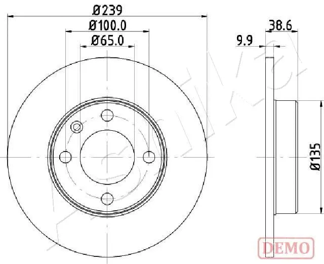 Disque de frein ASHIKA 60-00-0937C