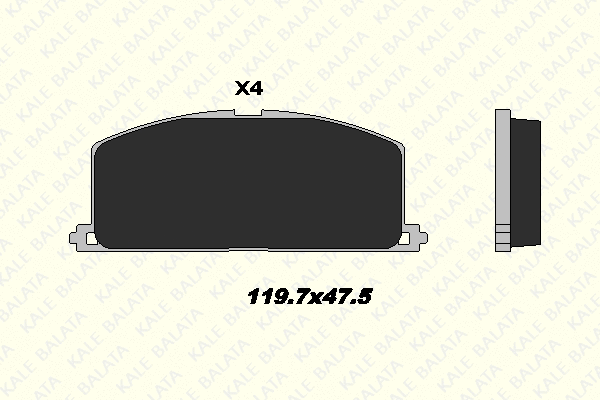 Kit de plaquettes de frein, frein à disque KALE 20870 150 04