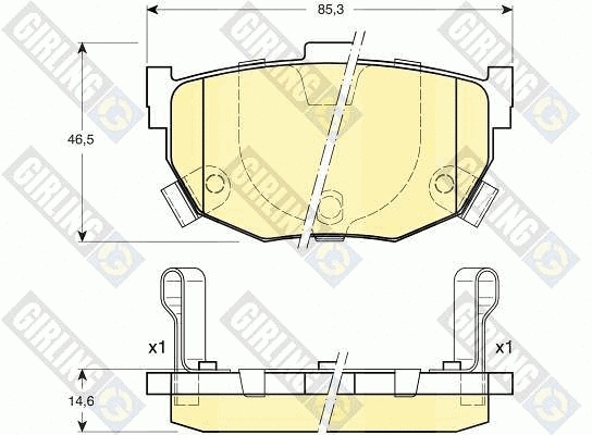 Kit de plaquettes de frein, frein à disque GIRLING 6131709
