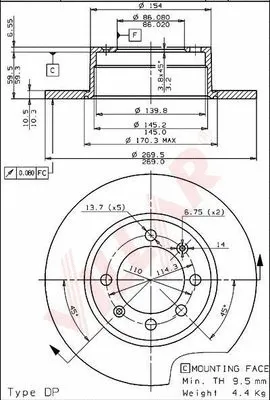 Disque de frein VILLAR 628.1262