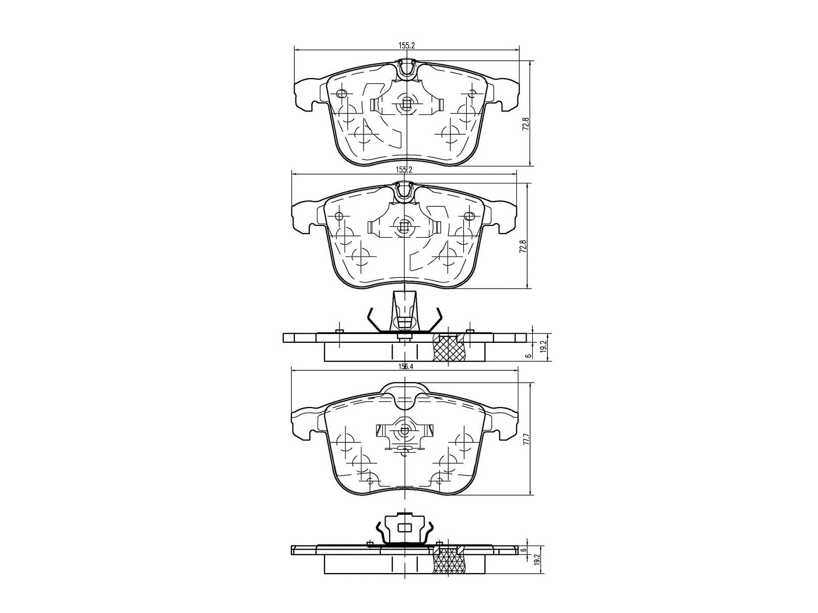 Kit de plaquettes de frein, frein à disque A.Z. Meisterteile AZMT-44-022-1229