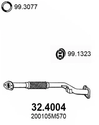 Tuyau d'échappement ASSO 32.4004