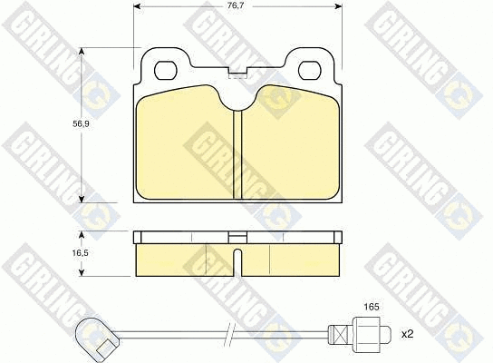 Kit de plaquettes de frein, frein à disque GIRLING 6106802