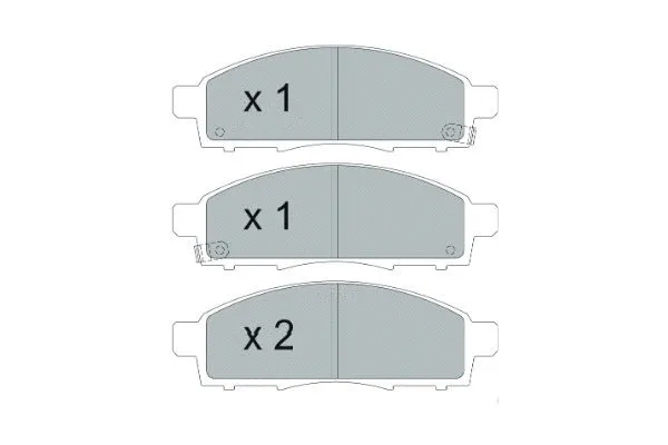 Kit de plaquettes de frein, frein à disque KAVO PARTS KBP-6599