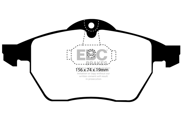 Kit de plaquettes de frein, frein à disque EBC Brakes DP31062C