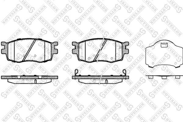 Kit de plaquettes de frein, frein à disque STELLOX 001 086B-SX